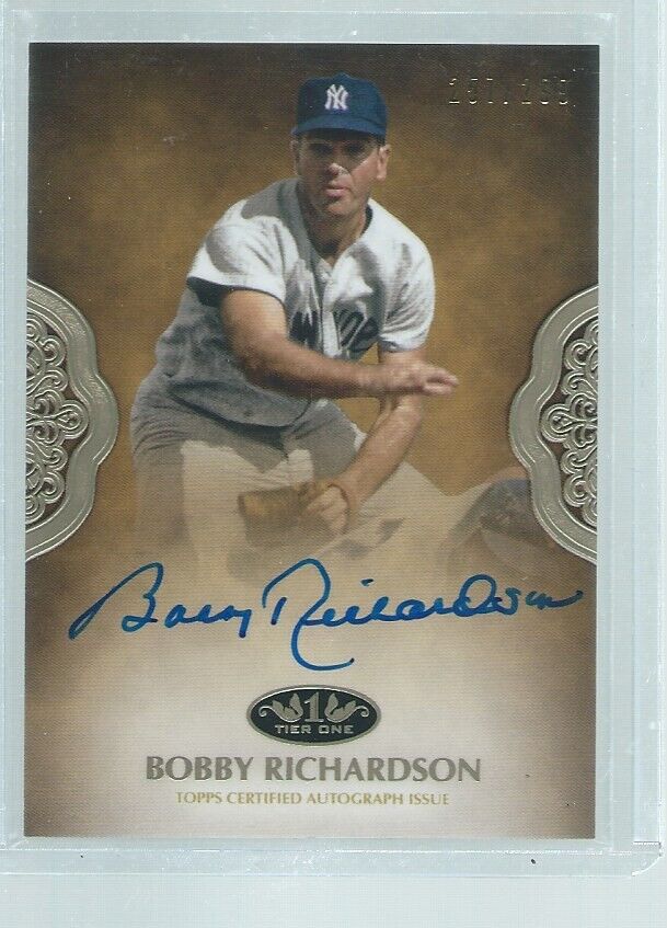 BOBBY RICHARDSON 2019 TOPPS TIER ONE ON CARD AUTO #D 257/299