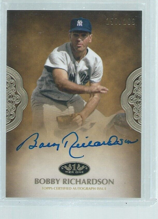 BOBBY RICHARDSON 2019 TOPPS TIER ONE ON CARD AUTO #D 257/299