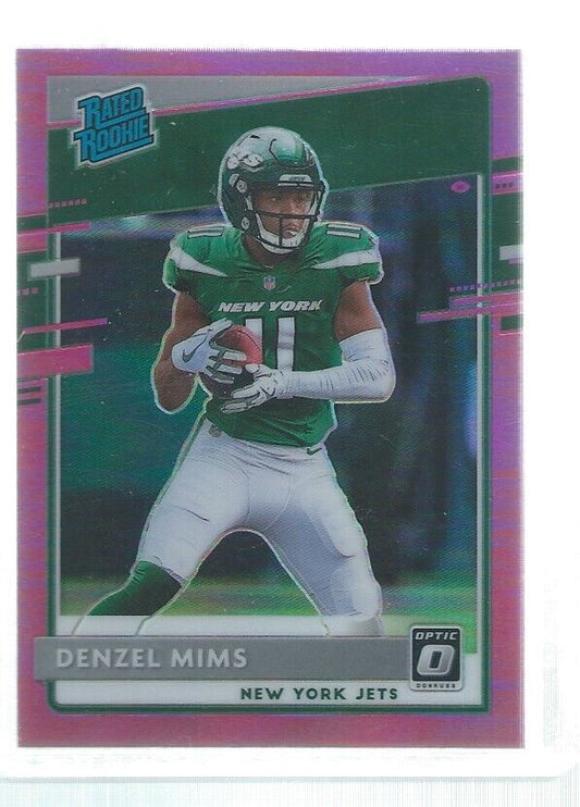 DENZEL MIMS 2020 DONRUSS OPTIC HOLO RATED ROOKIE PINK RC #173