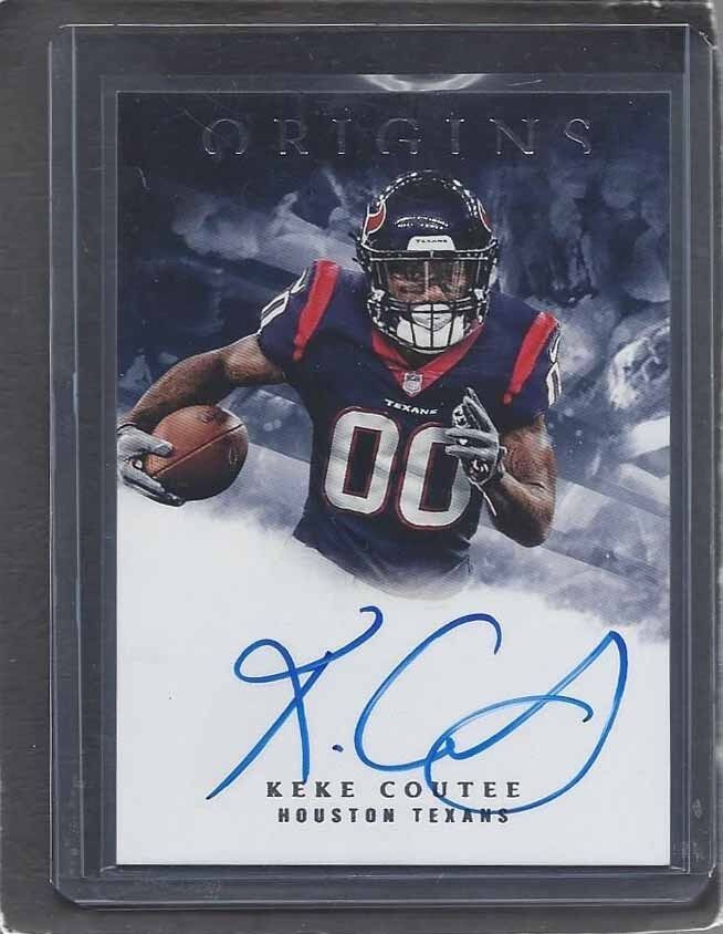 KEKE COUTEE 2018 PANINI ORIGINS HOUSTON TEXANS ON CARD ROOKIE AUTO RC