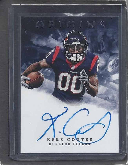 KEKE COUTEE 2018 PANINI ORIGINS HOUSTON TEXANS ON CARD ROOKIE AUTO RC