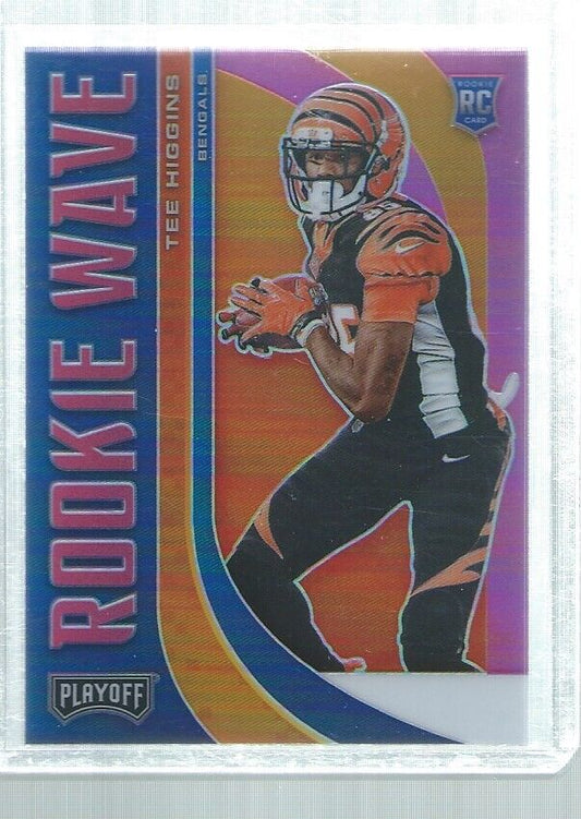TEE HIGGINS 2020 PLAYOFF ROOKIE WAVE PRIZM PINK RC
