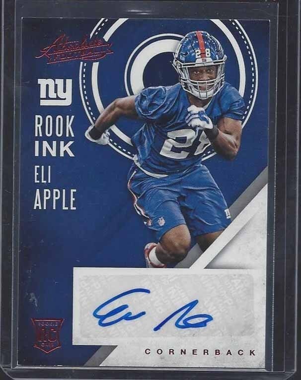 ELI APPLE 2016 ABSOLUTE ROOK INK RED GIANTS ROOKIE AUTO RC #17