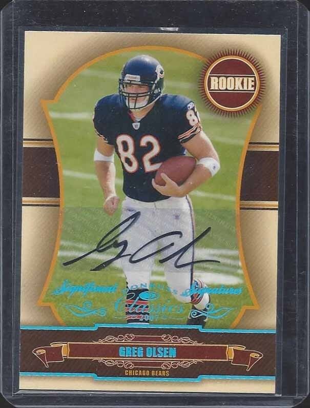 GREG OLSEN 2007 DONRUSS CLASSICS SIGNIFICANT SIG PLATINUM ROOKIE AUTO RC #D 1/25