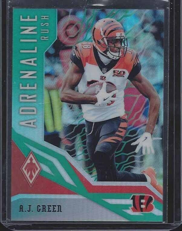 A.J. GREEN 2018 PANINI PHOENIX ADRENALINE RUSH GREEN PRIZM #D 7/10