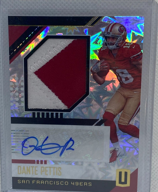 DANTE PETTIS 2018 PANINI UNPARALLELED IMPACT PATCH AUTO RC #D 60/75