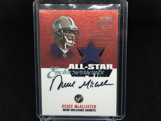 DEUCE MCCALISTER 2003 TOPPS PRISTINE ALL STAR ENDORSEMENTS JERSEY ON CARD AUTO