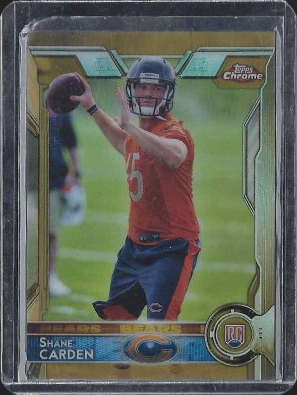 SHANE CARDEN 2015 TOPPS CHROME BEARS GOLD ROOKIE REFRACTOR RC #D 40/50