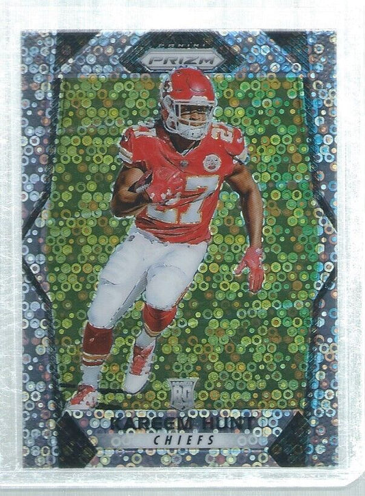 KAREEM HUNT 2017 PANINI PRIZM DISCO SILVER PRIZMS ROOKIE RC #253