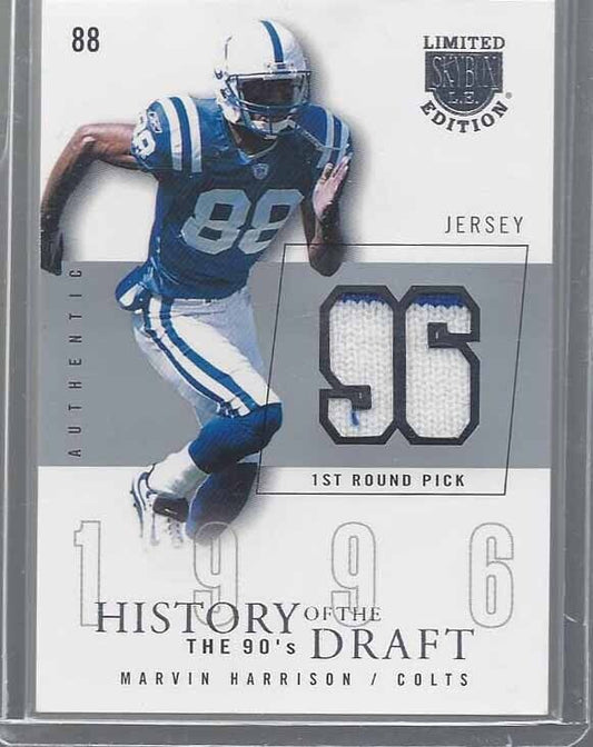 MARVIN HARRISON 2003 SKYBOX LIMITED EDITION L.E. HISTORY OF THE DRAFT PATCH /50