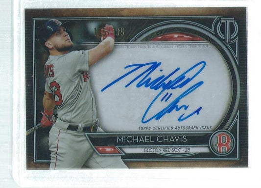 MICHAEL CHAVIS 2020 TOPPS TRIBUTE ON CARD AUTO #D 195/199