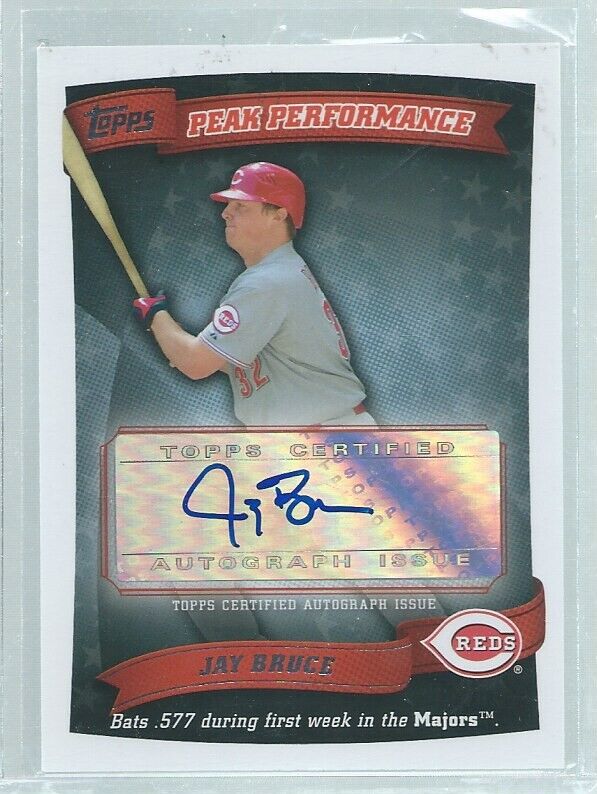 JAY BRUCE 2012 TOPPS PEAK PERFORMANCE AUTO