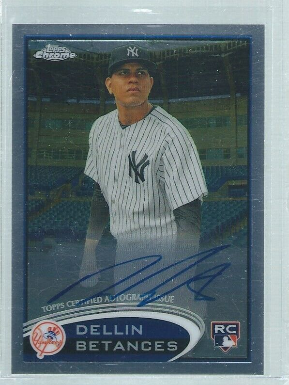 DELLIN BATANCES 2012 TOPPS CHROME ON CARD AUTO ROOKIE RC #167