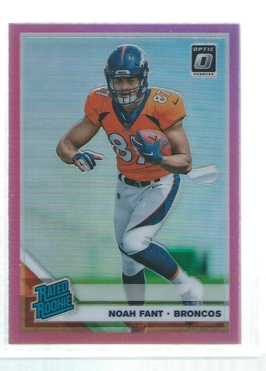 NOAH FANT 2019 DONRUSS OPTIC HOLO RATED ROOKIE PINK RC #170