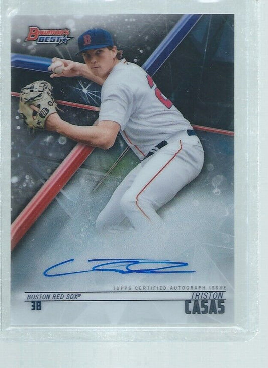 TRISTON CASAS 2018 BOWMAN'S BEST ON CARD AUTO PROSPECT
