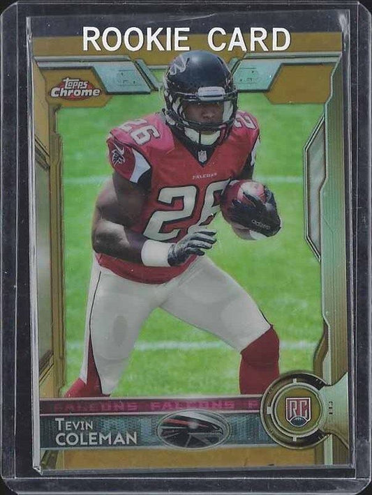 TEVIN COLEMAN 2015 TOPPS CHROME GOLD REFRACTOR ROOKIE FALCONS RC #D 35/50
