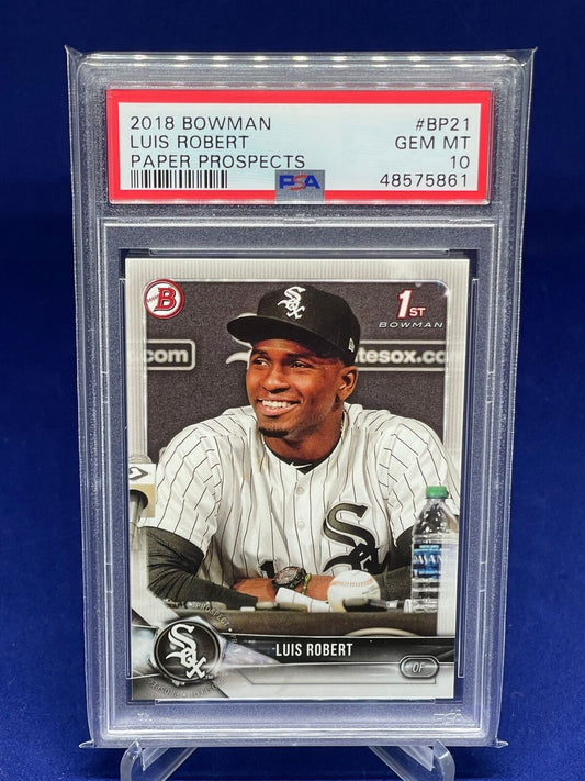 LUIS ROBERT 2018 BOWMAN 1ST PAPER PROSPECTS PSA 10 GEM MINT