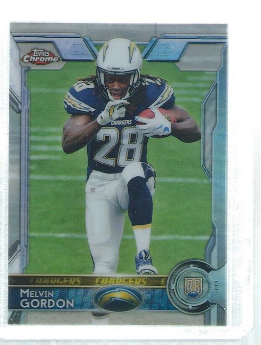 MELVIN GORDON 2015 TOPPS CHROME REFRACTOR ROOKIE RC #105
