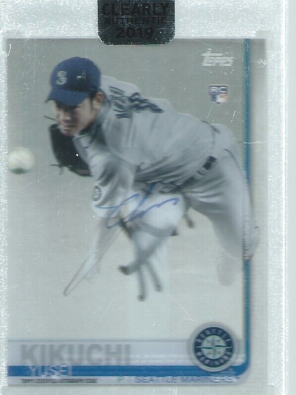 YUSEI KIKUCHI 2019 TOPPS CLEARLY AUTHENTIC ON CARD AUTO ROOKIE RC