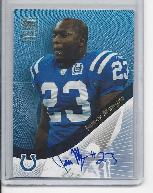 JAMES MUNGRO 2003 TOPPS COLTS ON CARD AUTO
