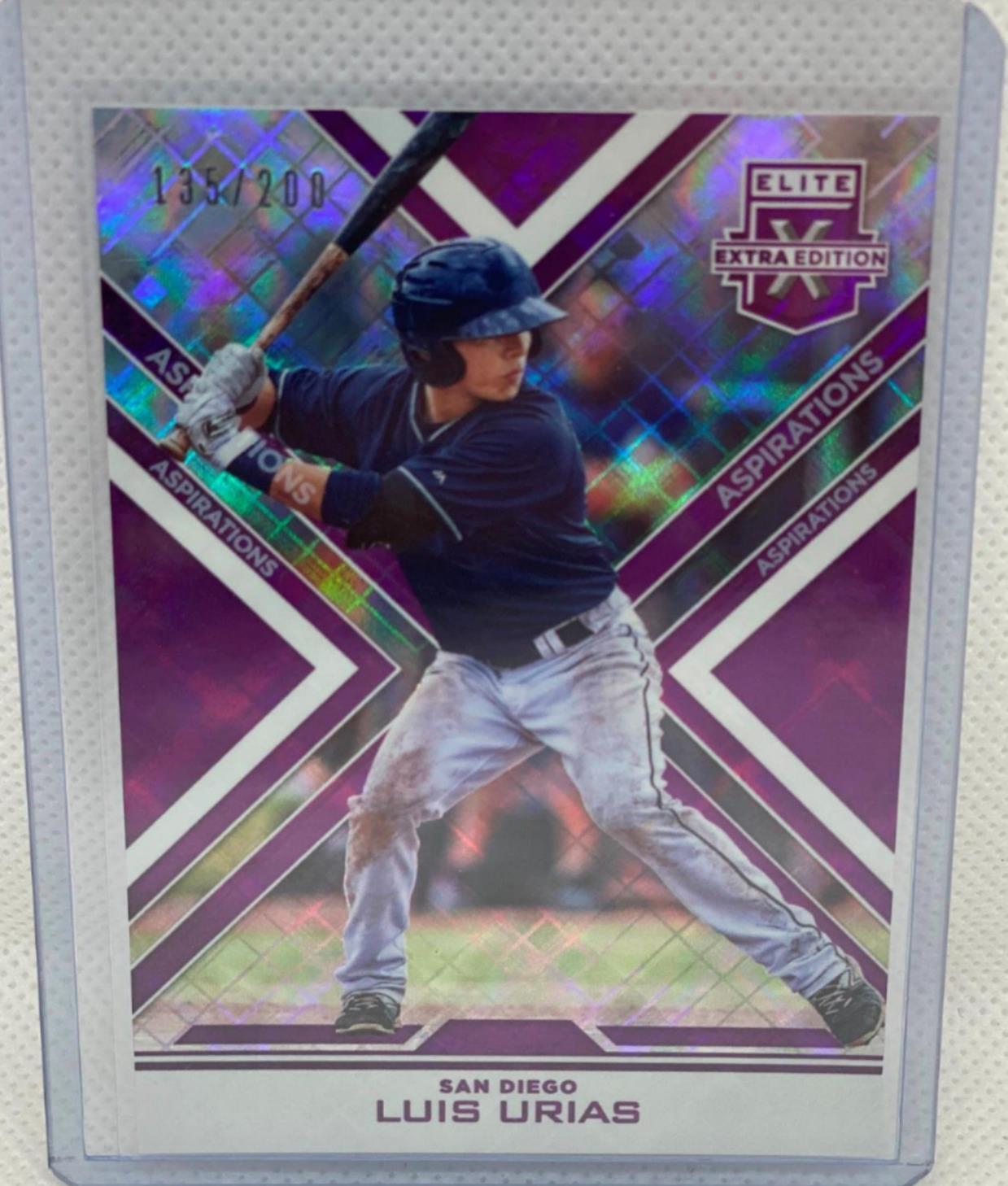 LUIS URIAS 2016 PANINI ELITE EXTRA EDITION PURPLE ASPIRATIONS #D 135/200