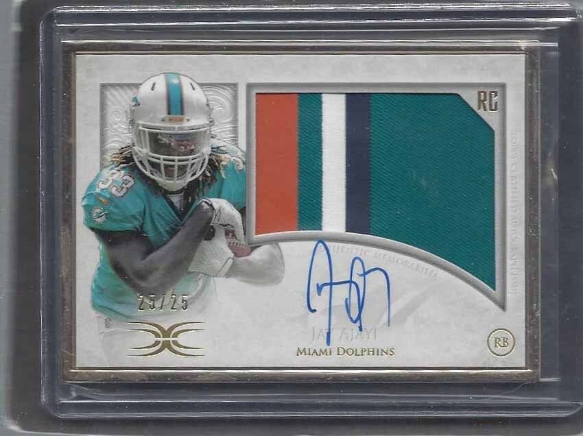 JAY AJAYI 2015 TOPPS DEFINITIVE GOLD FRAME 4 COLOR RPA PATCH AUTO RC #D 25/25