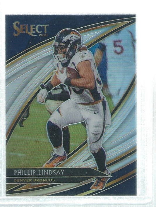 PHILLIP LINDSAY 2019 PANINI SELECT FIELD LEVEL SILVER PRIZM #276