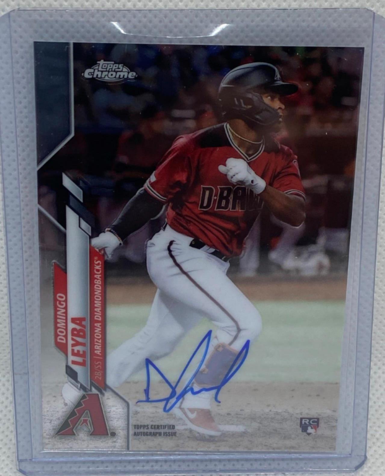 DOMINGO LEYBA 2020 TOPPS CHROME ROOKIE ON CARD AUTO RC #RA-DL