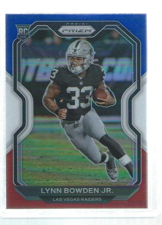 LYNN BOWDEN JR 2020 PANINI PRIZM RED WHITE BLUE PRIZMS ROOKIE RC #374