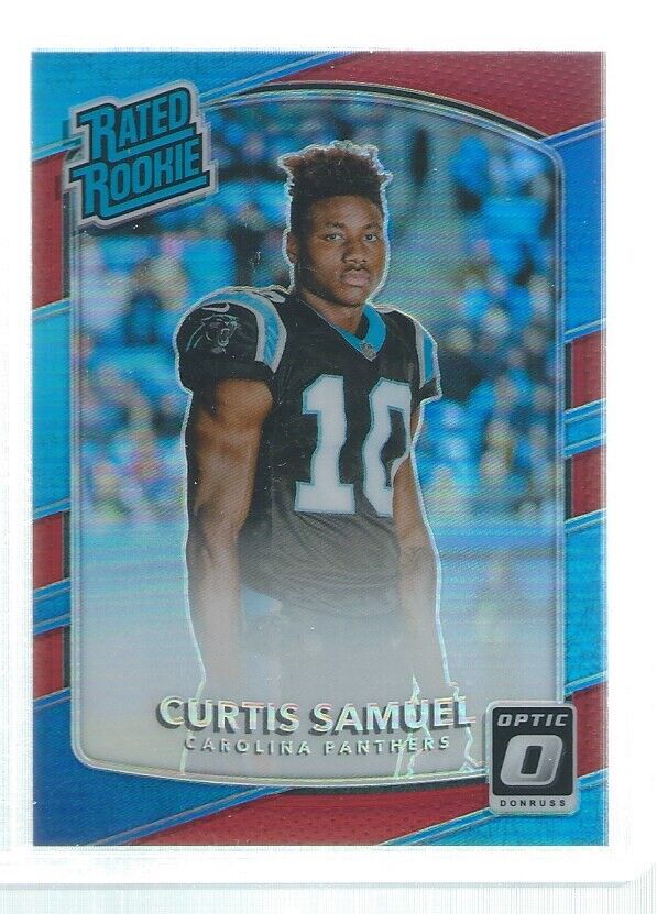 CURTIS SAMUEL 2017 DONRUSS OPTIC HOLO RATED ROOKIE RED RC #D 4/99