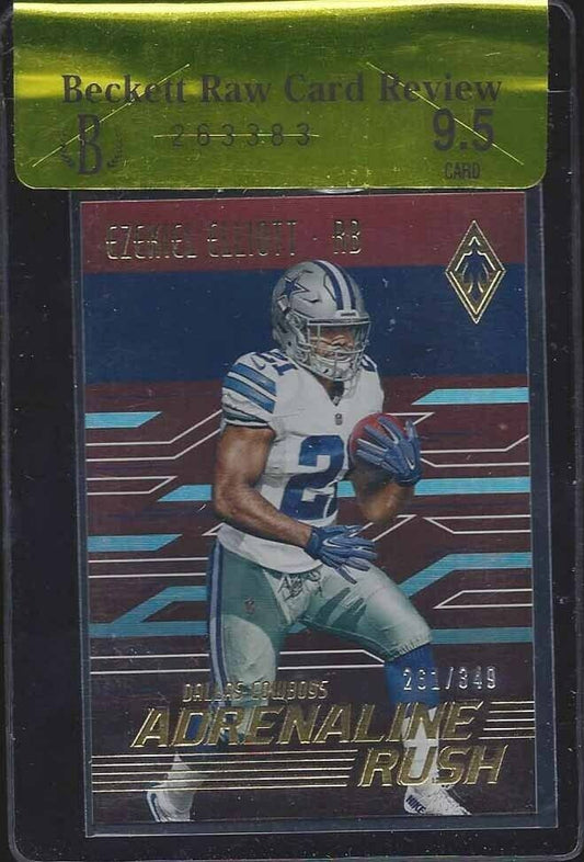 EZEKIEL ELLIOTT 2016 PANINI PHOENIX ADRENALINE RUSH RED #D /349 BGS 9.5 GEM MINT