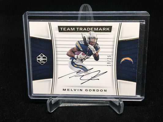 MELVIN GORDON 2017 PANINI LIMITED ON CARD AUTO #D 18/25