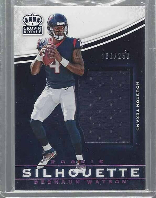 DESHAUN WATSON 2017 PREFERRED ROOKIE SILHOUETTE JERSEY RC #D 161/250