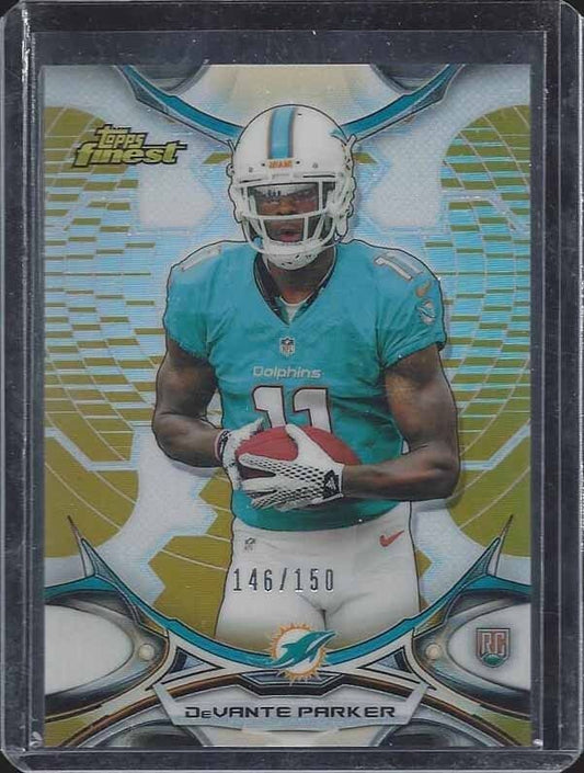 DEVANTE PARKER 2015 TOPPS FINEST DOLPHINS ROOKIE GOLD REFRACTOR RC #D 146/150