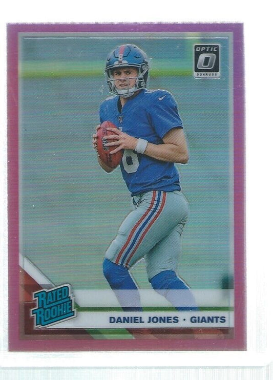 DANIEL JONES 2019 DONRUSS OPTIC HOLO RATED ROOKIE PINK RC #154