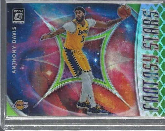ANTHONY DAVIS 2019-20 DONRUSS OPTIC FANTASY STARS LIME GREEN HOLO #D 140/149