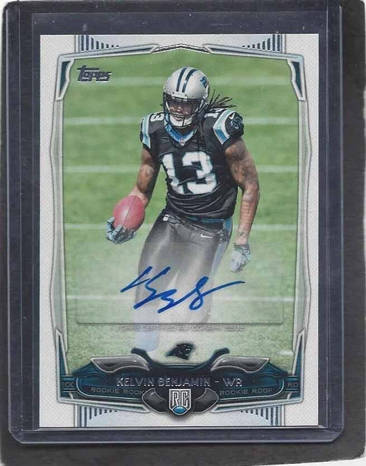 KELVIN BENJAMIN 2014 TOPPS RARE SP SHORT PRINT PANTHERS ROOKIE AUTO RC #409
