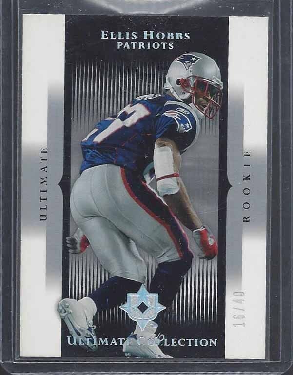 ELLIS HOBBS 2005 ULTIMATE COLLECTION SILVER PATRIOTS ROOKIE RC #D 16/40