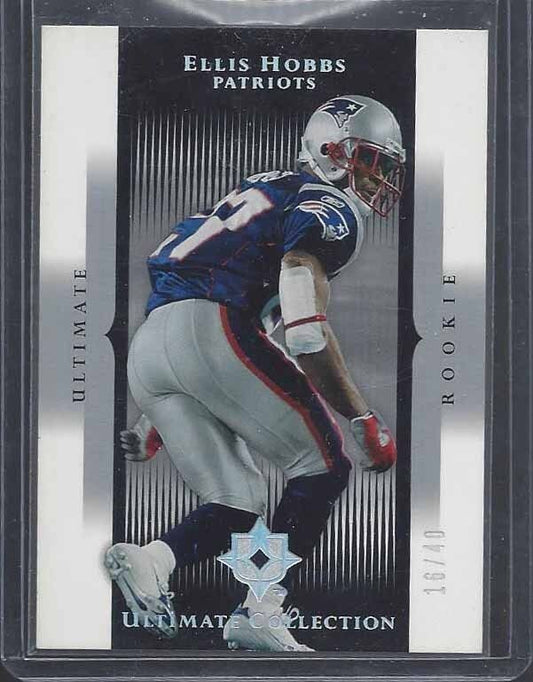 ELLIS HOBBS 2005 ULTIMATE COLLECTION SILVER PATRIOTS ROOKIE RC #D 16/40