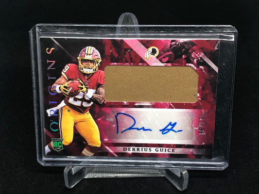 DERRIUS GUICE 2018 PANINI ORIGINS RED PATCH AUTO RC #D 53/99