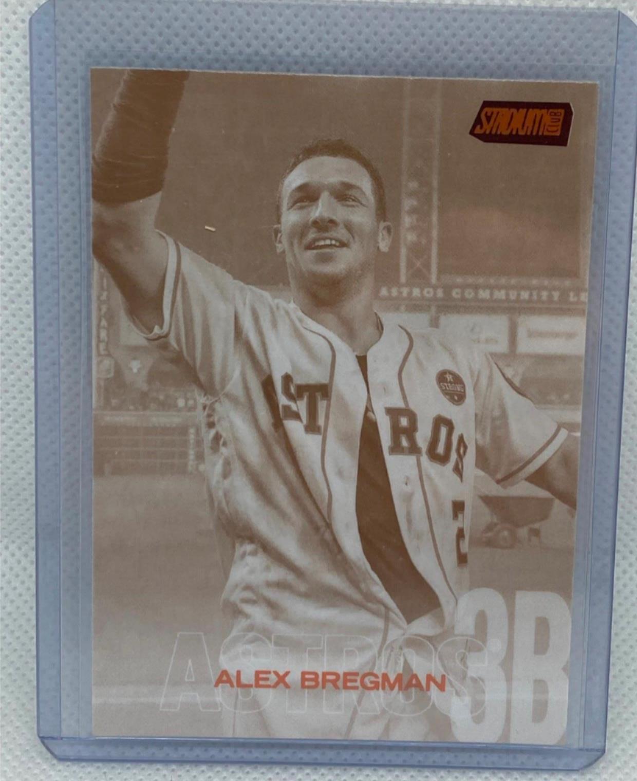 ALEX BREGMAN 2018 TOPPS STADIUM CLUB SEPIA ORANGE SP #246