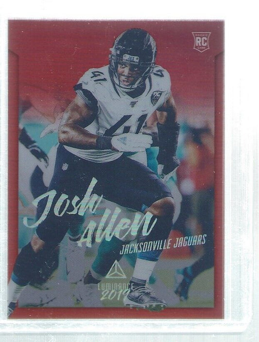 JOSH ALLEN 2019 CHRONICLES LUMINANCE RED PRIZM ROOKIE RC #D 11/99
