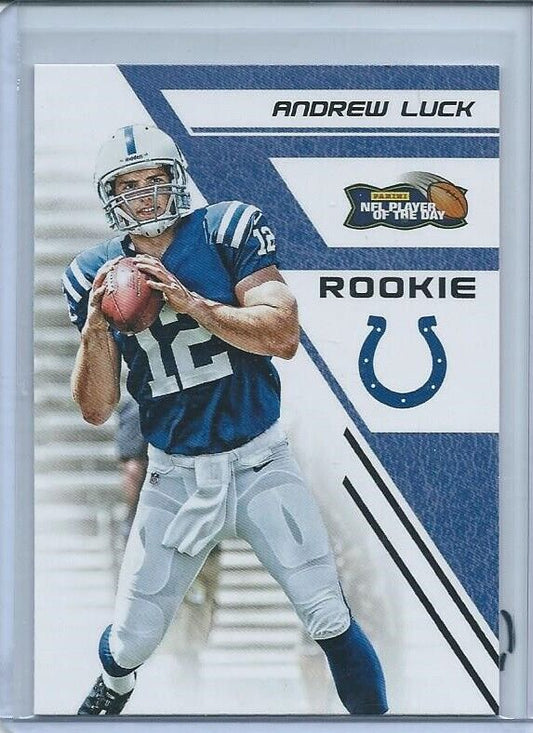 ANDREW LUCK 2012 PANINI NFL PLAYER OF THE DAY TRUE ROOKIE RC #11