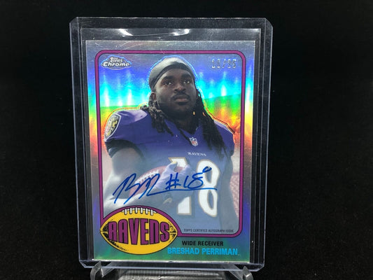 BRESHAD PERRIMAN 2015 TOPPS CHROME RETRO REFRACTOR ON CARD AUTO RC #D 16/25