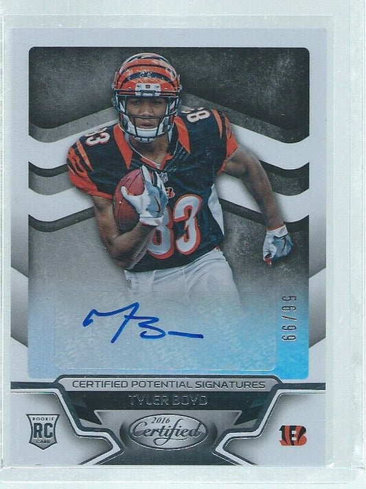 TYLER BOYD 2016 PANINI CERTIFIED POTENTIAL AUTO RC #D 56/99