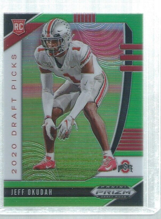 JEFF OKUDAH 2014 PANINI PRIZM DRAFT PICKS LIME GREEN PRIZMS ROOKIE RC #D 27/125