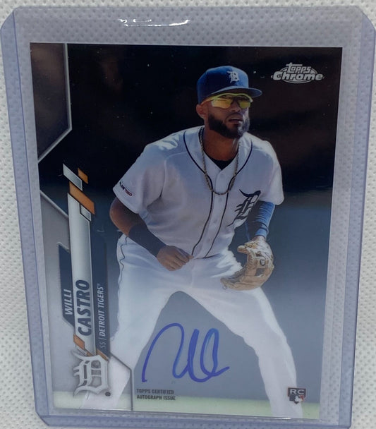 WILLI CASTRO 2020 TOPPS CHROME ON CARD AUTO RC #RA-WC