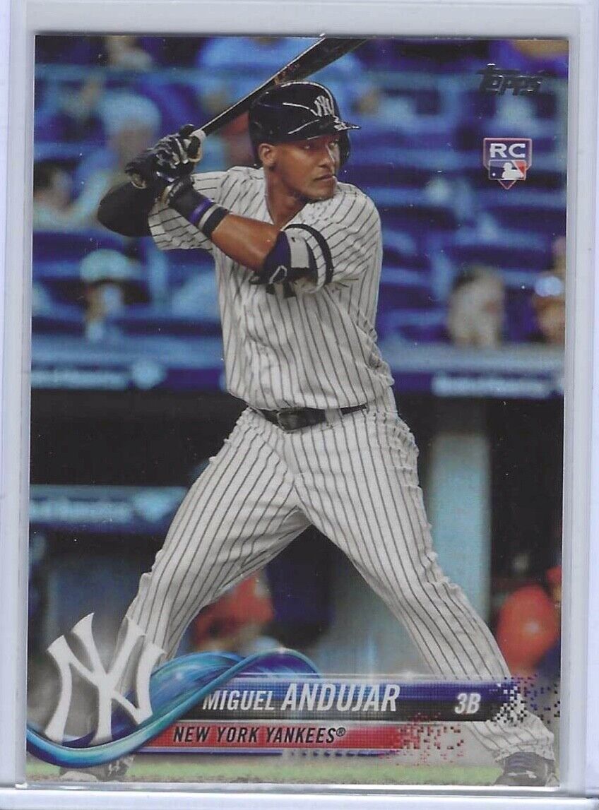 MIGUEL ANDUJAR 2019 TOPPS SERIES ONE HOLO FOIL ROOKIE RC #305