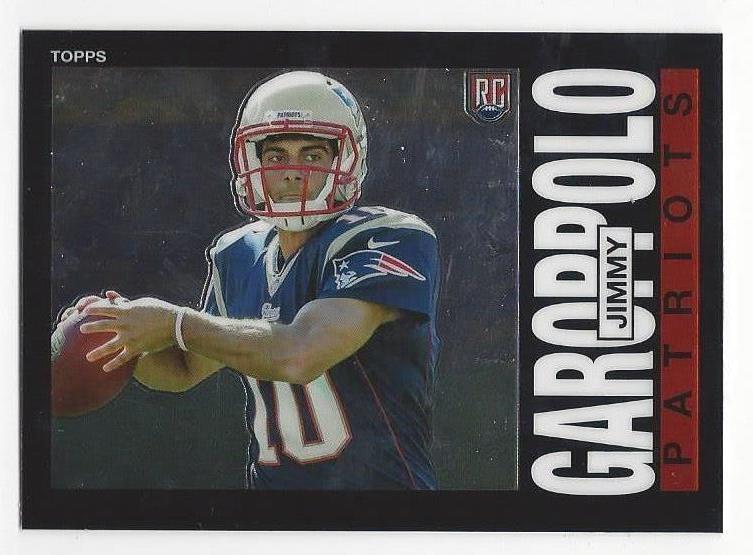 JIMMY GAROPPOLO 2014 TOPPS CHROME 1985 RETRO STYLE PATRIOTS ROOKIE RC #3