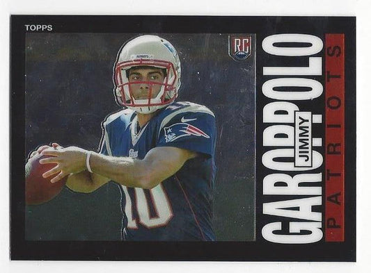 JIMMY GAROPPOLO 2014 TOPPS CHROME 1985 RETRO STYLE PATRIOTS ROOKIE RC #3
